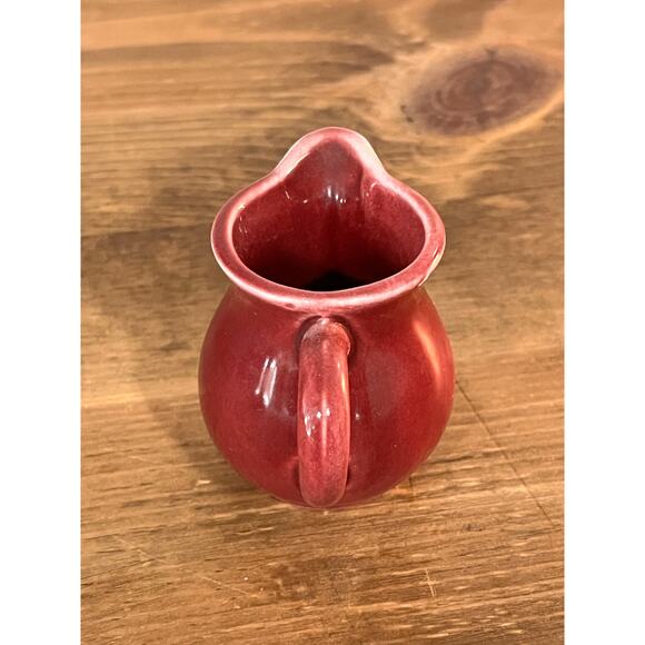 Harlequin Maroon Creamer & Nappy Set Vintage Fiesta Line HTF Red Glaze - Picture 7 of 10